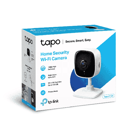CAMARA DE VIGILANCIA TP-LINK TAPO C100 1080P FULL HD 3D SOPORTA HASTA MICRO SD 128GB